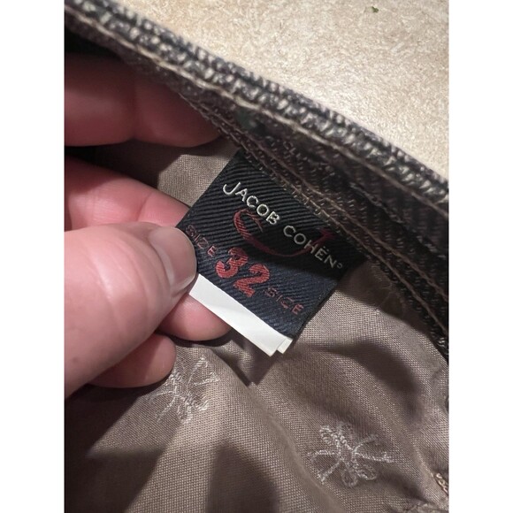 Jacob Cohen Jeans Mens 32x27 Brown Stretch Made in Italy Handmade J688 COMF - Picture 3 of 12